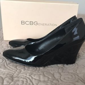 Fancy black BCBGeneration platform shoes.